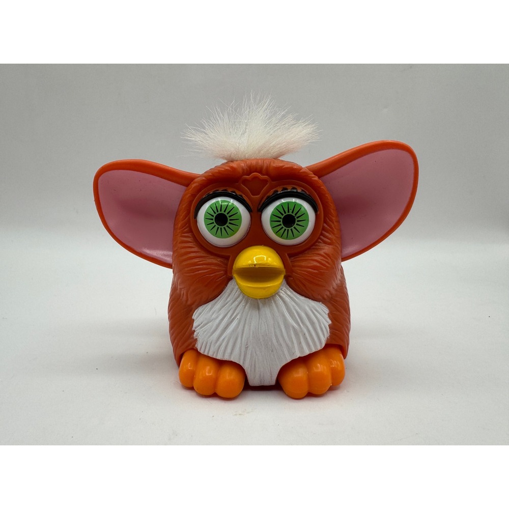McDonalds Furby Toy Kids One Size Orange Vintage 1998 Tiger Electronics Plastic